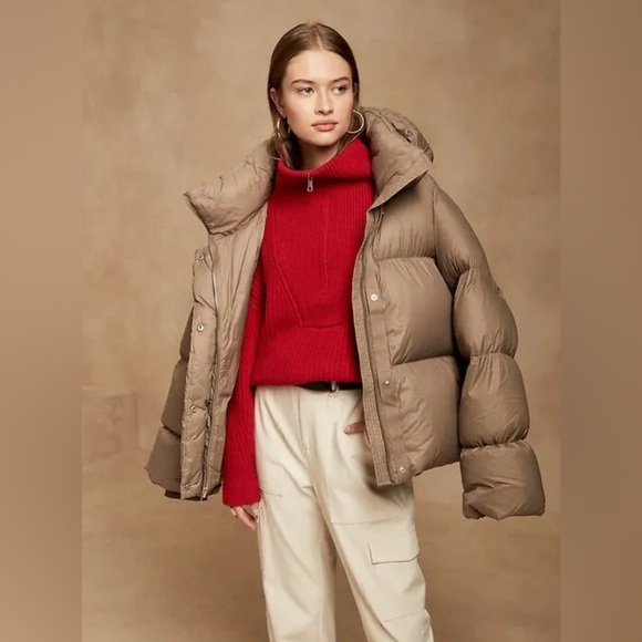 AS IS! NWT! Banana Republic Black Oversized Half-Zip Sweater - Size Large - Picture 2 of 14